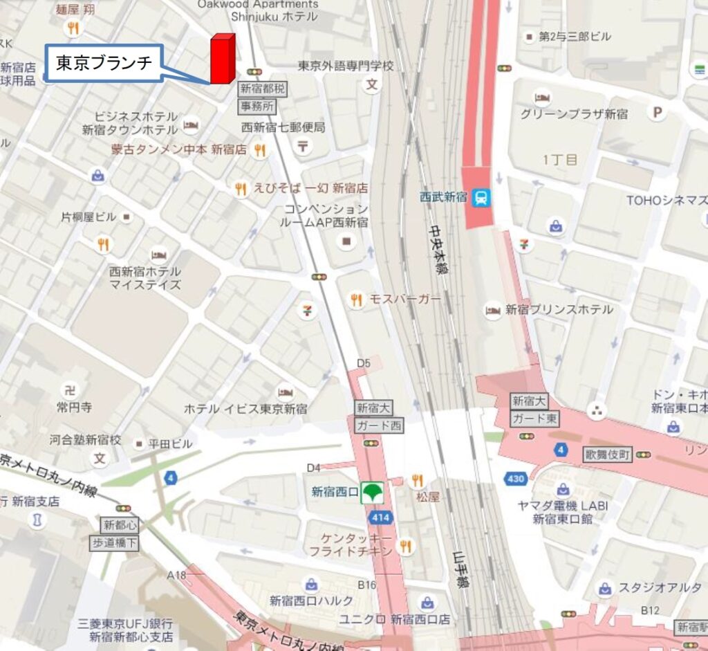 東京ブランチ　案内図